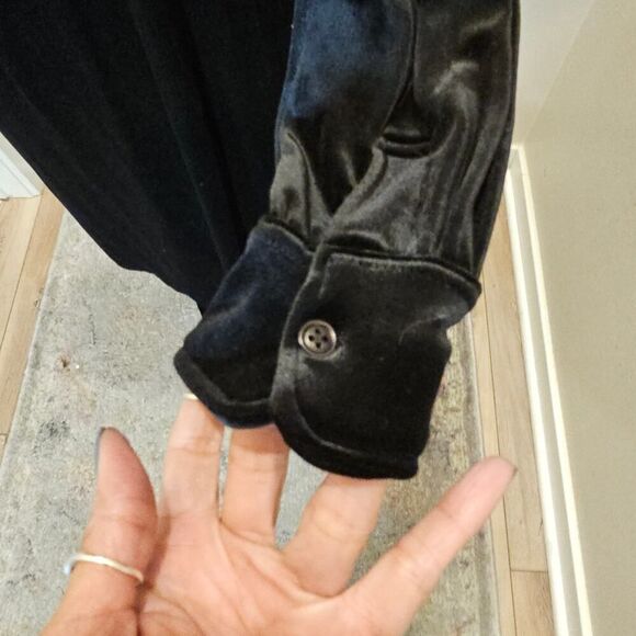 Ralph Lauren Women's Maxi Velvet Shirt Dress Size PM - Picture 5 of 6